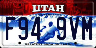 UT license plate F949VM