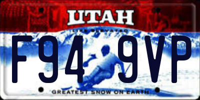 UT license plate F949VP