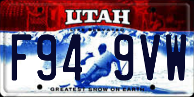 UT license plate F949VW