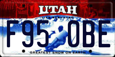 UT license plate F950BE