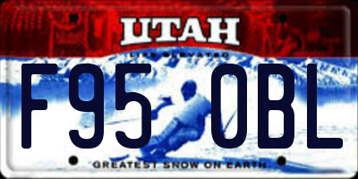 UT license plate F950BL