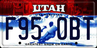 UT license plate F950BT