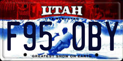 UT license plate F950BY