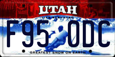 UT license plate F950DC