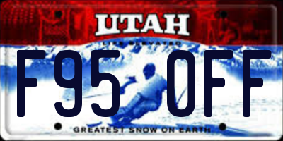 UT license plate F950FF