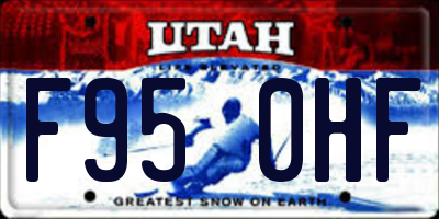 UT license plate F950HF