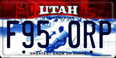 UT license plate F950RP