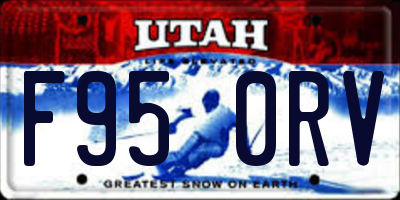 UT license plate F950RV