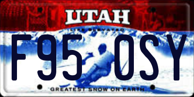 UT license plate F950SY