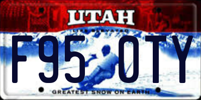 UT license plate F950TY