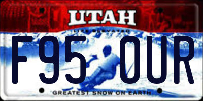 UT license plate F950UR