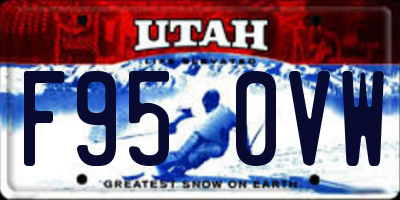 UT license plate F950VW