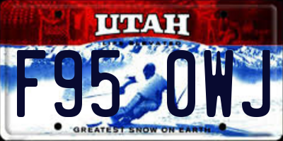UT license plate F950WJ