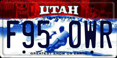 UT license plate F950WR