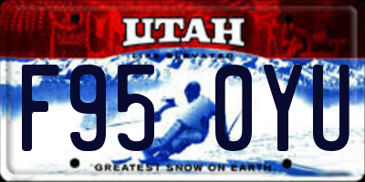 UT license plate F950YU