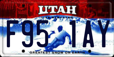 UT license plate F951AY