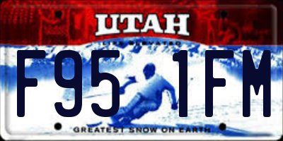 UT license plate F951FM