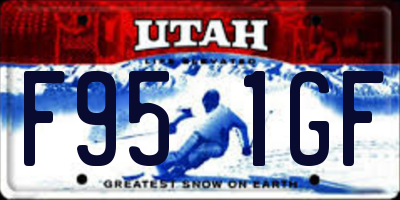 UT license plate F951GF