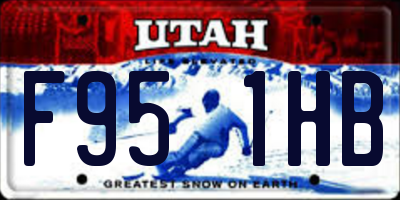 UT license plate F951HB