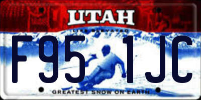 UT license plate F951JC