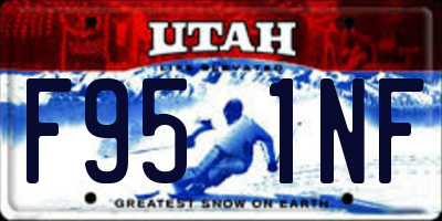 UT license plate F951NF