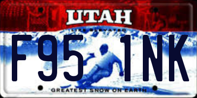 UT license plate F951NK