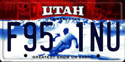 UT license plate F951NU