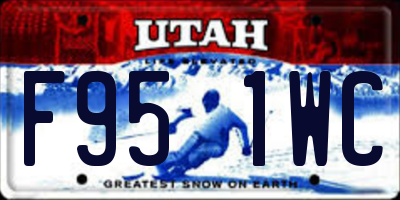 UT license plate F951WC