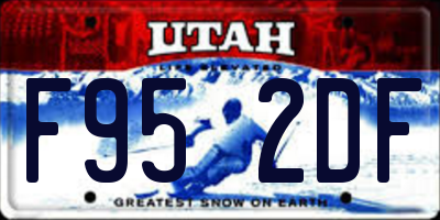 UT license plate F952DF