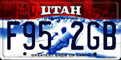 UT license plate F952GB