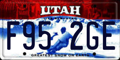 UT license plate F952GE