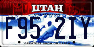 UT license plate F952IY