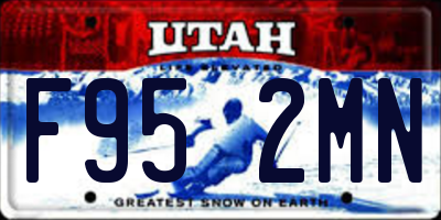 UT license plate F952MN