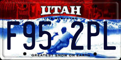 UT license plate F952PL