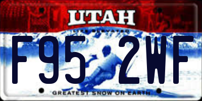 UT license plate F952WF