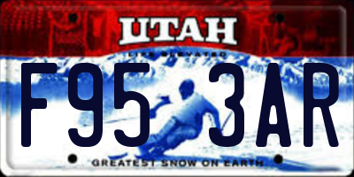 UT license plate F953AR