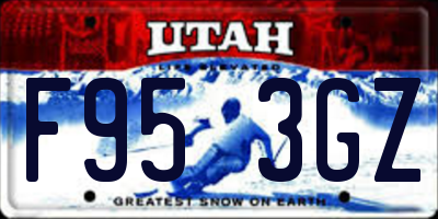 UT license plate F953GZ