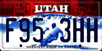 UT license plate F953HH