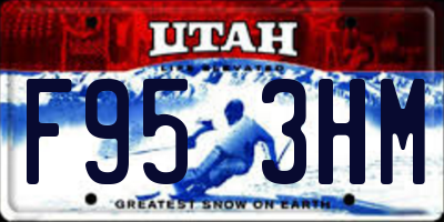 UT license plate F953HM