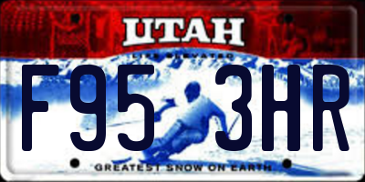 UT license plate F953HR