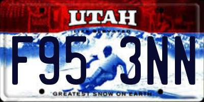 UT license plate F953NN