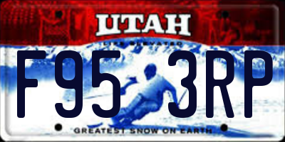 UT license plate F953RP