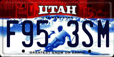 UT license plate F953SM