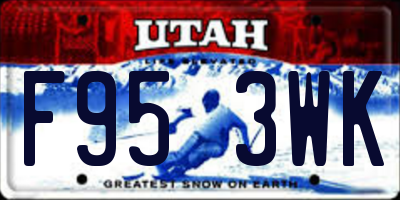 UT license plate F953WK
