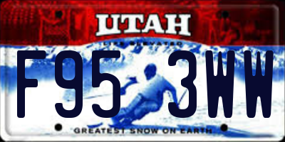 UT license plate F953WW