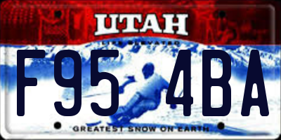 UT license plate F954BA