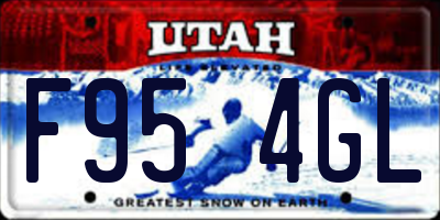 UT license plate F954GL