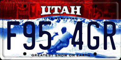 UT license plate F954GR
