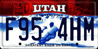 UT license plate F954HM