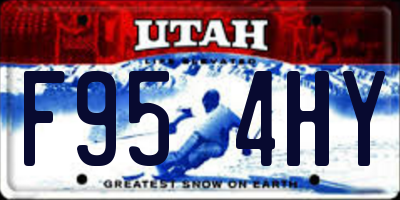 UT license plate F954HY